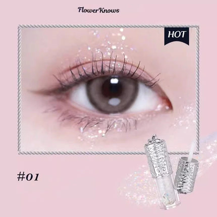 Flower Knows Swan Ballet Series Liquid Eye Shadow Pearlescent Fine Shiner Fine Sparkling Sequins 4g Eye Makeup