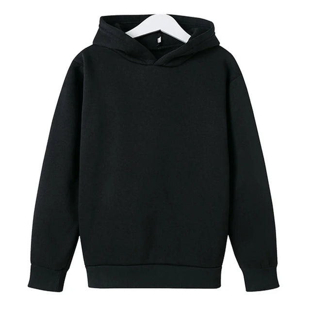 Spring and Autumn Kids Hot selling Hoodies 2-12 Year Old Boys and Girls Casual Hoodies Top Solid Color Sports Hoodies