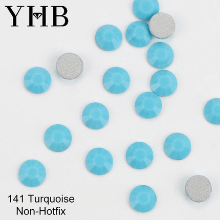 YHB 134-174 Glitter Cold Fixation Flat Back Non-Hotfix Rhinestone For Bags Nails Fabric Garment Decoration Jewelry Accessories