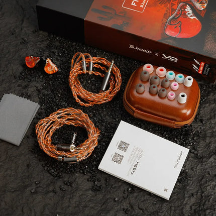 HiFiGo Juzear x Vivir Digital Fiesta 1DD+3BA IEM HiFi Hybrid In-ear Monitor Earphones with 3.5mm Mic+4.4mm Dual Cable