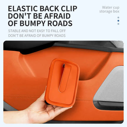 The multi-functional leather storage case for car water cups is suitable For VW Volkswagen Polo Tiguan Passat Golf Jetta Lavida