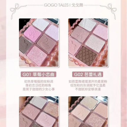Gogotales Gem Series Eyeshadow Disc Ballet Swan Earth Color Korean Daily Light Makeup Matte Pure Sexy Portable Eyeshadow Makeup