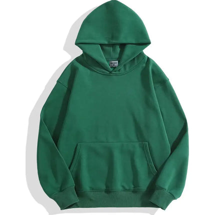 500GSM Heavy Weight Fashion Men's Hoodies New Autumn Winter Casual Thick Cotton Men's Top Solid Color Hoodies Sweatshirt Male