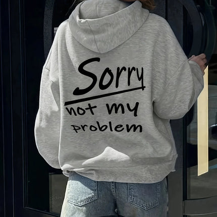 Basic Polyester Hoodie Alphabet Print 100_ Polyester Women Autumn and winter  Comfortable Pullover Crewneck Loose Female Clothes