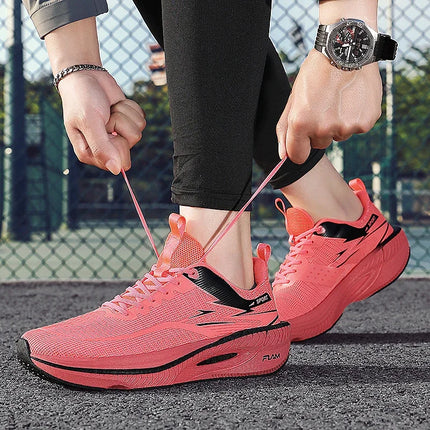 Sneakers Men Mesh Breathable Running Shoes Unisex Light Soft Thick Sole Hole Couple Shoes Athletic Sneakers Women Shoes Sport
