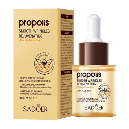 SADOER Propolis Face Serum Moisturizing Anti Wrinkles Nourishing Anti-Aging Whitening Facial Essence Skin Care Products