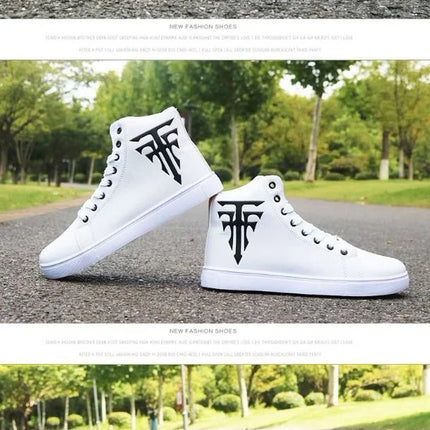White Sneakers Man Vulcanized Sneakers Male Comfortable High Top Shoes Men Autumn Spring 2022 Fashion Mens Shoes Vulcanize Shoes