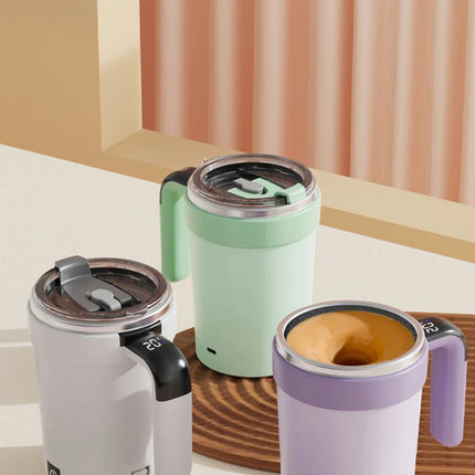 Detachable Automatic Mixing Coffee Cup Intelligent Temperature Measuring Rechargeable Mug Suitable for Office/Kitchen/Travel