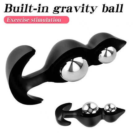 Anal Plug with Steel Balls Butt Plug Anal Beads Fetish Men Prostate Massager Sex Toys for Women Men Anal Dilator