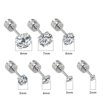 ‌2025 New Gold Color Stainless Steel Boho Zircon Stud Earrings Hypoallergenic Light Luxury Jewelry for Women, for Daily & Party