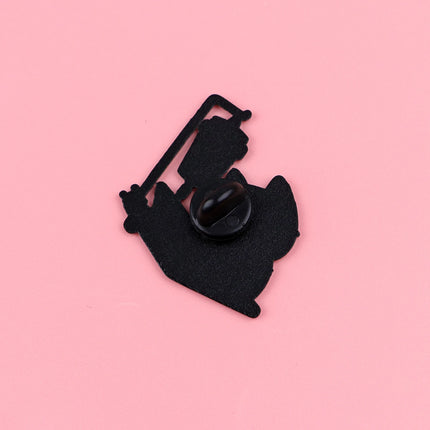 Cute Office Cat Enamel Pin Coffee Brooch Lapel Pins Badge on Backpack Clothing Accessories Fashion Jewelry Friends Gifts