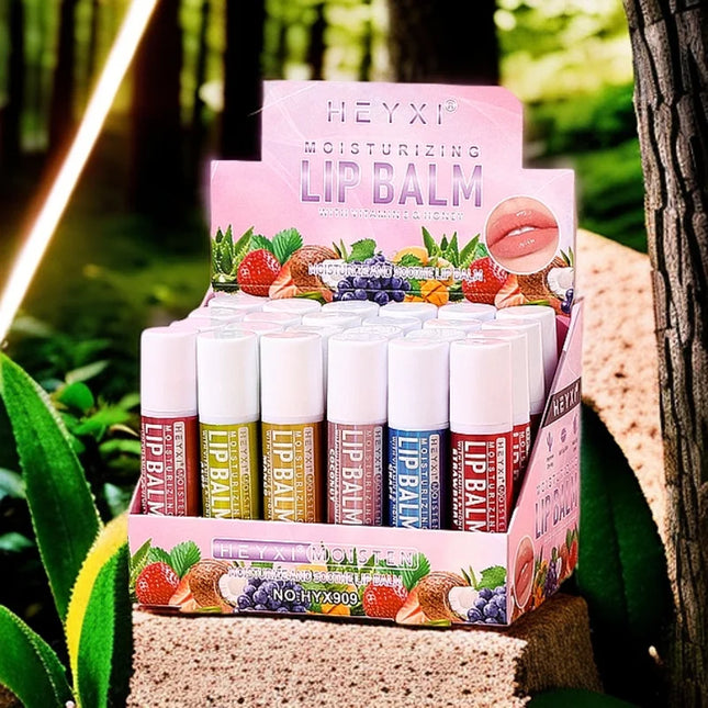 24pcs fruit flavor lipstick set - moisturizing lipstick, suitable for all skin lip care, suitable for Christmas gifts