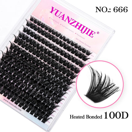 12lines Super Fluffy YUANZHIJIE DIY Eyelashes Cluster Individual lash Bunches Premium Material Multi Pointed Natural Eyelash