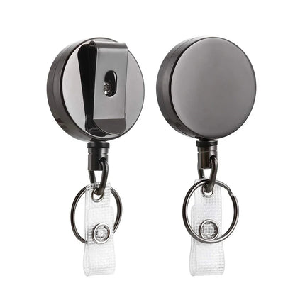 Metal Wire Keychain Pull Recoil Sporty Key Ring Retractable Keyring Anti Lost ID Card Holder Telescopic Burglar Chain Organizer