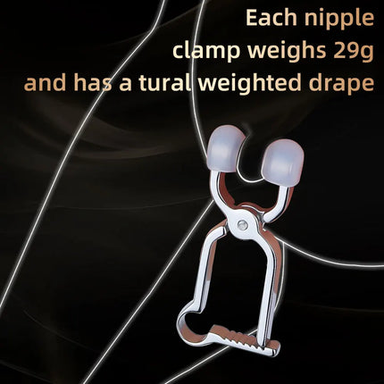 QKKQ Handheld Stainless Steel Nipple Clamp Nipples Stimulator Sexy Tools Teat Bondage For Women Couple Intimate Game BDSM Toys
