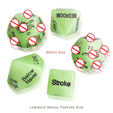 Sex Toys For Couples Luminous Sexual Posture Dice Set Bdsm Erotic Fetish Intimate Games Gear Adult Supplies Exotic Accessories
