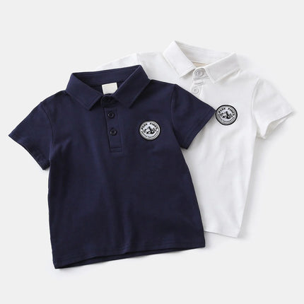 Baby Boys POLO Shirts Children's Boy Handsome Fashion Sports T-shirt Summer Lapel Short Sleeves Kids Tee Tops 3 To 7 Years