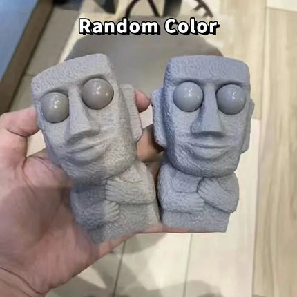 New Funny Easter Squeezing Blowout Rock Man Fidget Toy Vent Sloth Hide Seek Stress Relief Squishies Doll Stress Busting Kid Gift