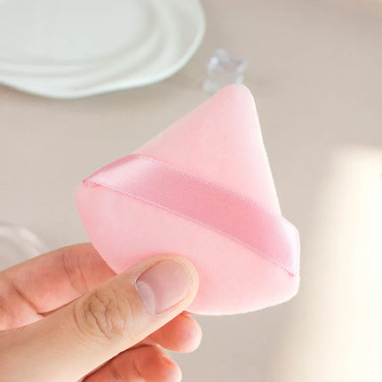 Triangle Powder Puff Soft Makeup Sponge for Face Make Up Eyes Contouring Shadow Cosmetic Washable Mini Velvet Foundation Puff