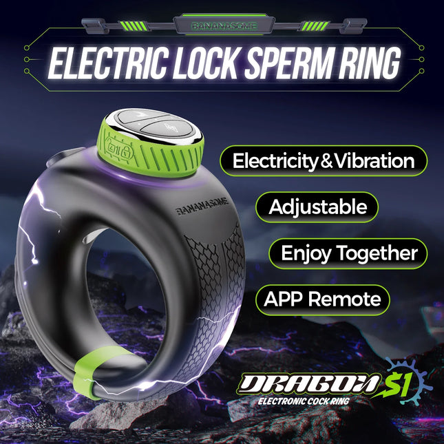 Cock Ring Vibrator for Couples Sex Toy APP Control 10 Vibrating 6 Electric Shock Modes Adjustable Twist Tightness Men Penis Ring