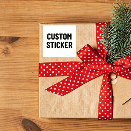 Custom Square Stickers Personalized Logo Text Image Paper Waterproof Transparent Customized Small Vinyl Decals Labels