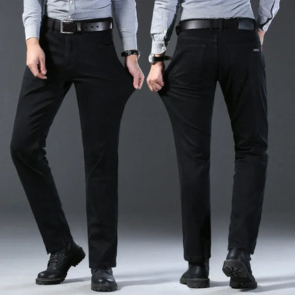 Men Classic Advanced Fashion Brand Jeans Jean Homme Man Soft Stretch Black Biker Masculino Denim Trousers Mens Pants Overalls
