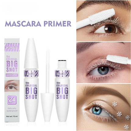 2pcs Long and Curling White Mascara, Water-resistant and Sweat-proof, with No Clumping or Smudging on The Lashes.