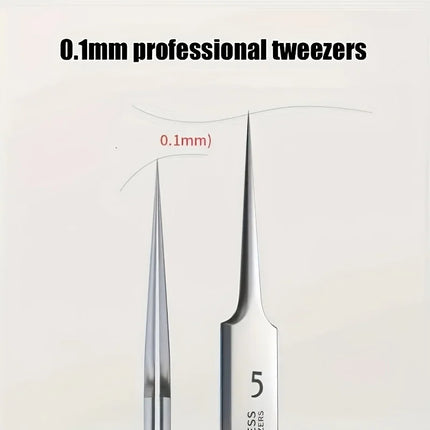 German Ultra-fine No. 5 Cell Pimples Blackhead Clip Tweezers Beauty Salon Special Scraping & Closing Artifact Acne Needle Tools
