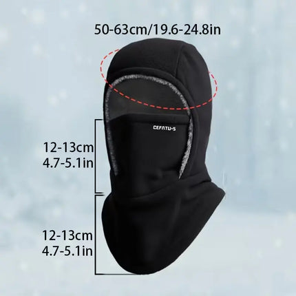 Fleece Balaclava Cycling Cap Cold-proof Windproof Warm Hood and Hat Thicken Thermal Ski Windproof Cap Women Men