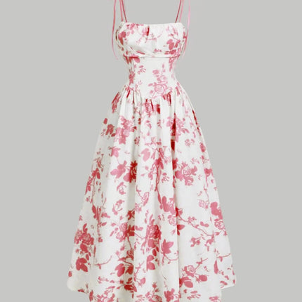 New Women's Print Spaghetti Strap Dress Summer Fashion Elegant Casual Office Party Casual Dresses For Women Robe Femme Vestidos