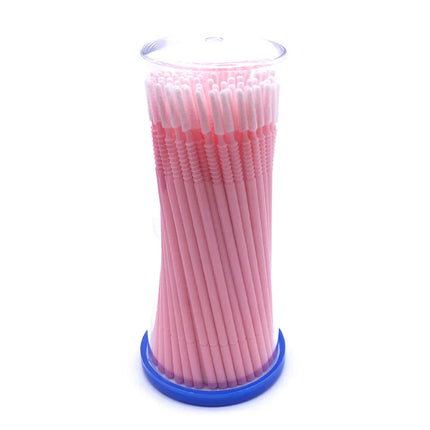 100PCS/Pack Long Head Bendable Micro Brushes Lash Applicator  Eyelash Mascara Glue Cleaning Brush Makeup Tools