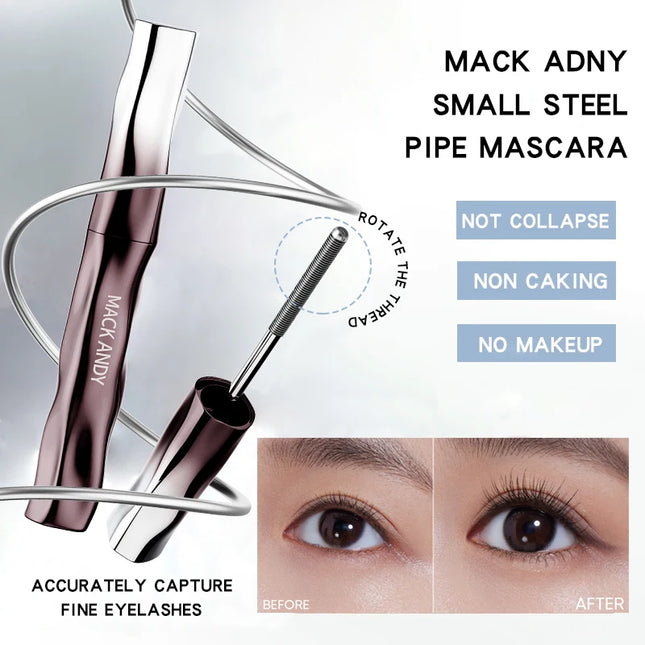 MACKANDY Waterproof 3D Lengthening Mascara Black Eyelash Extension Eye Lashes Brush Long-Wearing Silk Mascara Cosmetics Gift