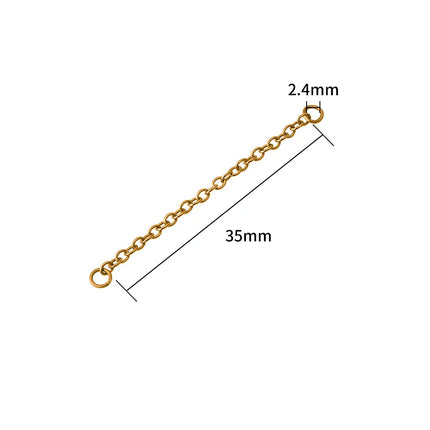 Right Grand TA1 Titanium Dangle Earring Connector Chain Charm for Labret Stud Helix Nose Hoop Clicker Earlobe Piercing Jewelry
