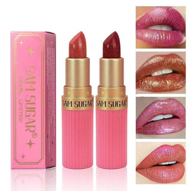 SAM SUGAR 6 colors chocolate bar lipstick makeup pearl matte matte not easy to fall out matte waterproof lipstick