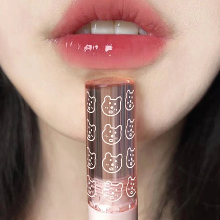 Cherry Pink Waterproof Mirror Finish Water Lip Gloss Nude Brown Clear Tint Glass Lip Oil Liquid Makeup for Luminous Look