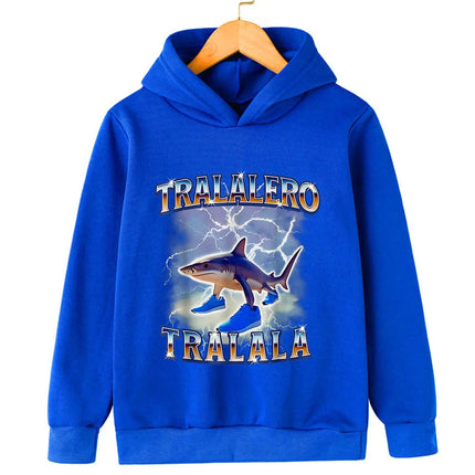 Italian Brainrot Tralala Children's Hooded Sweatshirt Autumn and Winter Warm Character Boys Girls Warm Sweatshirt Fun Clother