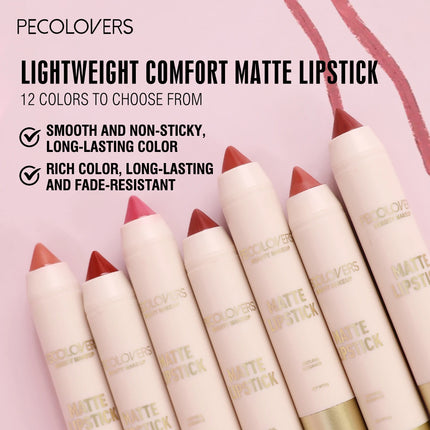 1 Pcs Matte Velvet Lipliner & Lipstick Pen, Smooth Easy To Apply, Precise To Definded Lip Lines, High Color Rendering Non-sticky
