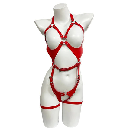Women Sexy PU Leather Full Body Harness Belt Corset Belt Bondage Bdsm Woman Wear Gothic Fetish Clothing Exotic Accessories