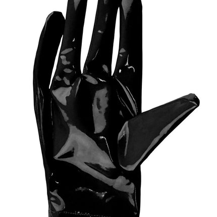 Wet Look PVC Short Gloves Shiny PU Leather Cosplay Sexy Separated Fingers Guantes Dance Performance Luvas Gothic Clubwear Glove