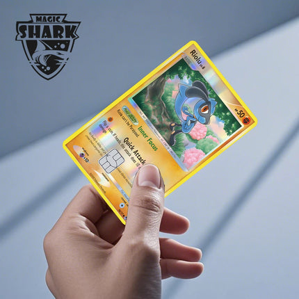 Pokemons Staryu Riolu Toterra Salamence Giratina Alakazam Glefairy Laser Holographic Credit Debit Card Sticker Film Skin Cover