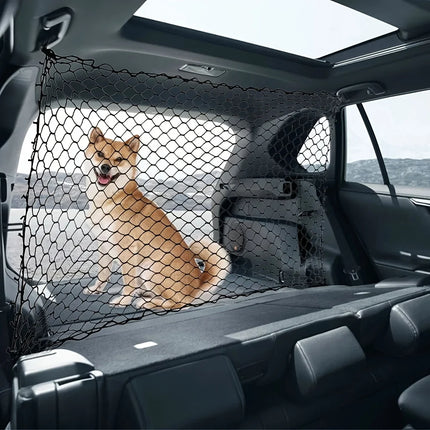 1pcs Car pet barrier net, elastic band material,adjustable telescopic net,car pet barrier net,rear seat dog obstacle safety net