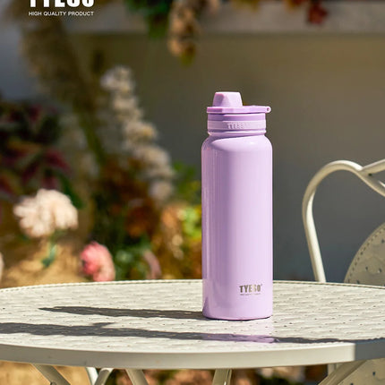 TYESO Stainless Steel Thermal Water Bottle Portable Tumbler Sport Vacuum Flask Keeps Cold and Heat Thermal Mug Car Insulated Cup