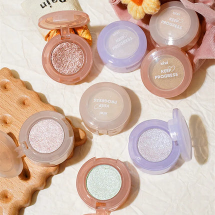 Monochrome Glitter Eyeshadow Pearlescent Highlighter Powder Makeup Diamond Eye Shadow Palette Bright Shiny Eye Makeup Cosmetics