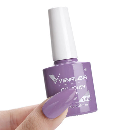#758 Milky White Venalisa Nail Gel Polish Pearl Color Fall Nails TPO Free Long Wear Diamond Top Soak Off UV LED Gel Nail 7.5ml