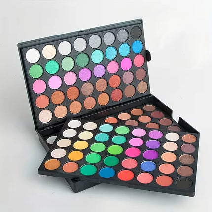 120 Color Eye Makeup,3-in-1 Eyeshadow Palette,Matte Shimmer Highly Pigmented Long Lasting Waterproof Eye Shadow for Festival