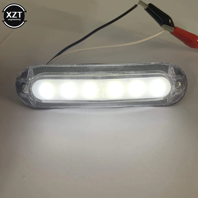 12V 24V LED Car Warning Light 6 LED Light For Trailer Truck Lorry Orange White Red LED Side Marker Indicator Lamp