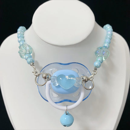 Sexy Cute Gag Adult Pacifier Chain Clip Soothing Toy Unisex Erotic Accessory Oral Bondage Silicone Material Ball Gag Prop SM Toy
