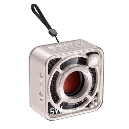 5W Transparent Mecha Style Small Wireless Bluetooth Speaker with Card Slot, Outdoor Portable Subwoofer, Small Speaker