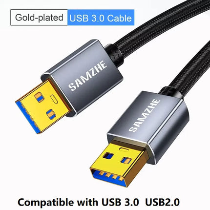 SAMZHE USB to USB 3.0 Extension Cable Male to Male Type A USB 2.0 Extend Cable For Hard Drive TV Box Laptop USB to USB Cable