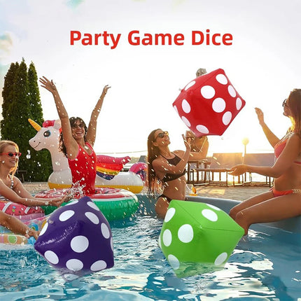 30cm Inflatable Dice Toy Giant Beach Dice Party Game Toys for Kids Adults Outdoor Garden Swimming Pool Play